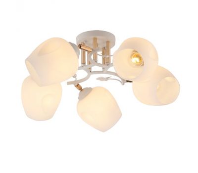 Люстра классик 07074 WHITE+FGD 5 плафонов, Ø520 x H220 E27*5 Люстра классик 07074 WHITE+FGD 5 плафонов, Ø520 x H220 E27*5