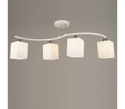 Люстра классик 4069 WHITE+CH 4 плафона, L765 x W255 x H270 E27*4 Люстра классик 4069 WHITE+CH 4 плафона, L765 x W255 x H270 E27*4