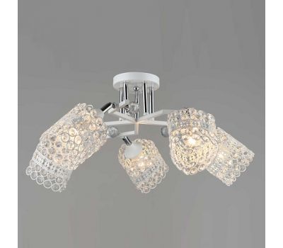 Люстра классик 5152 WHITE+CR 5 плафонов, 40W E27*2 Люстра классик 5152 WHITE+CR 5 плафонов, 40W E27*2